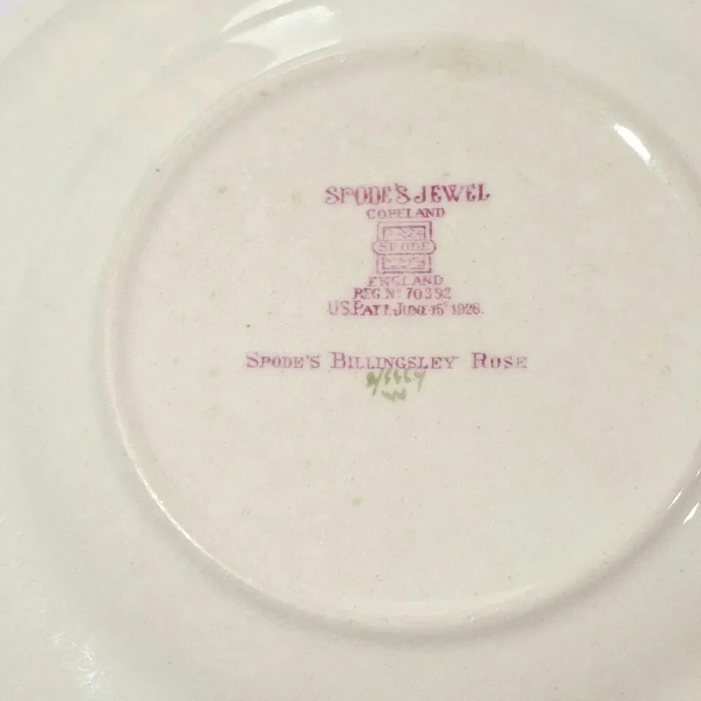 2 VTG Spode's Jewel Copeland Billingsley Rose 7 1/8 